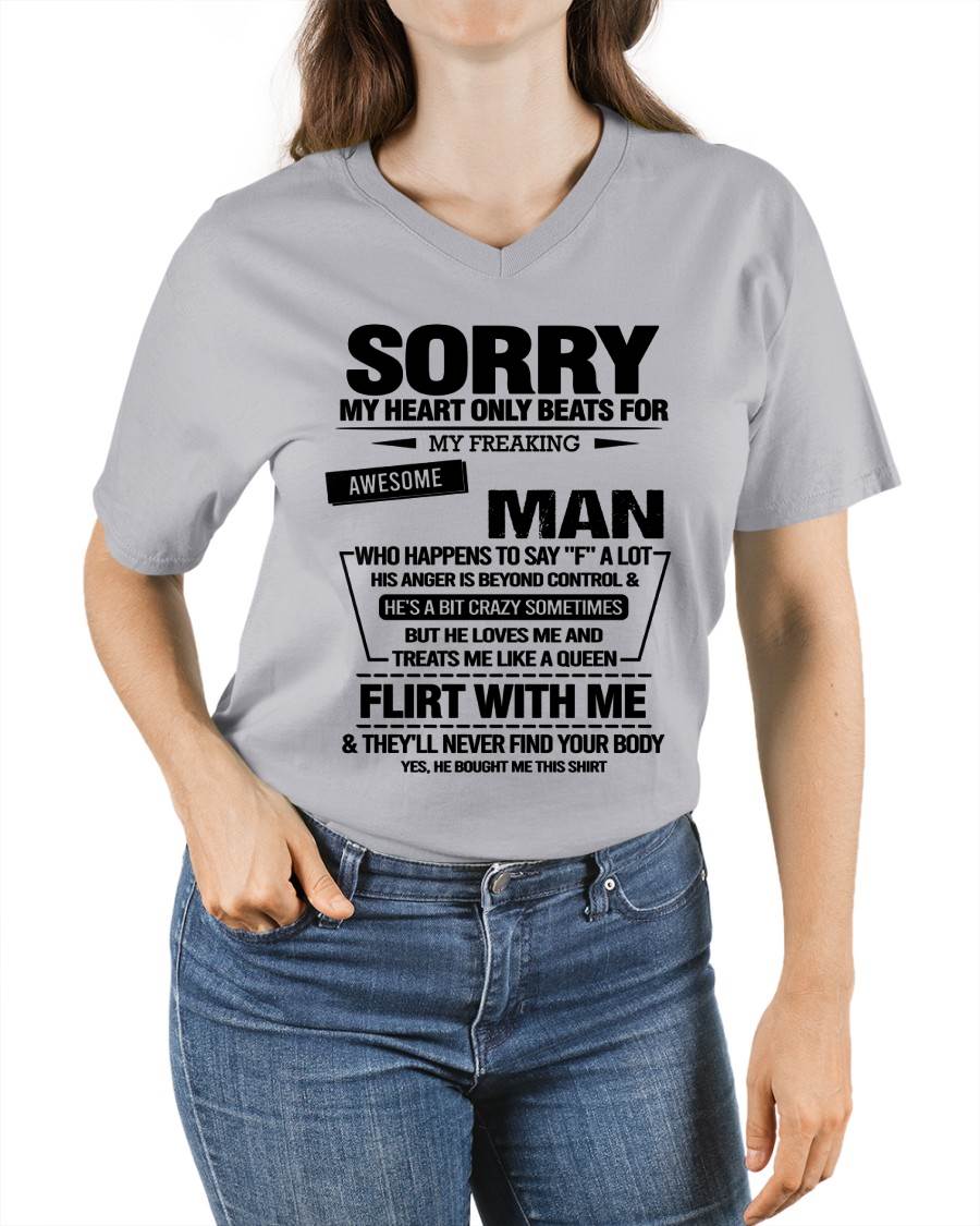 SORRY MY HEART ONLY BEATS FOR MY FREAKING AWESOME MAN - FROM HUSBAND - TOBY00 (SKU26T-01-34-00)