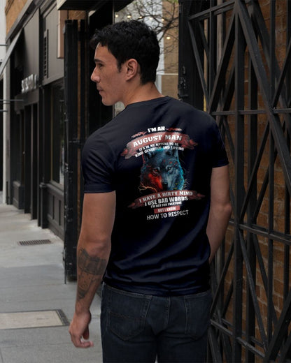 AUGUST - KNOW HOW TO RESPECT - BIRTHDAY T-SHIRT FOR MEN - TOBY08 (SKU12-162-08)