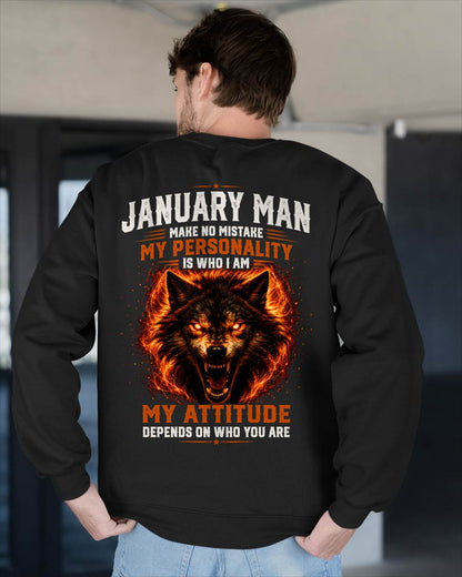 ANIMAL SPIRIT WOLF SHIRT - JANUARY MAN MAKE NO MISTAKE - toby01 (SKU2608-109-01)