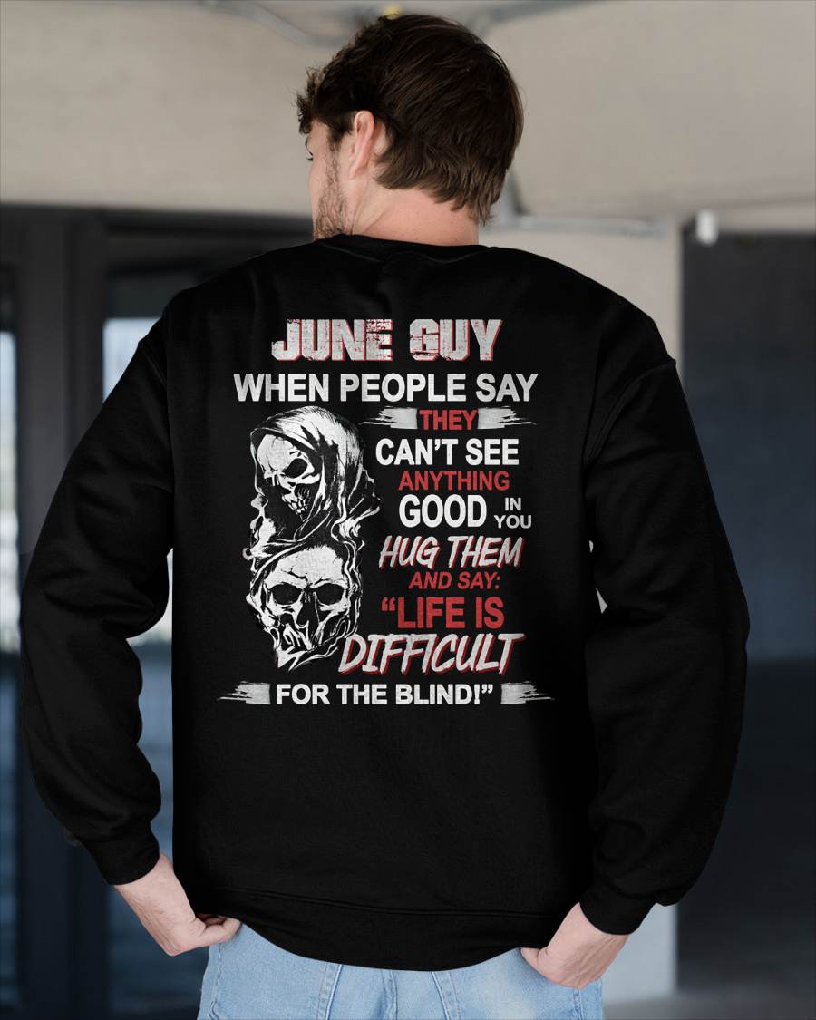 JUNE -  HUG THEM AND SAY... - BIRTHDAY T-SHIRT FOR MEN - TOBY06 (SKU12-253-06)