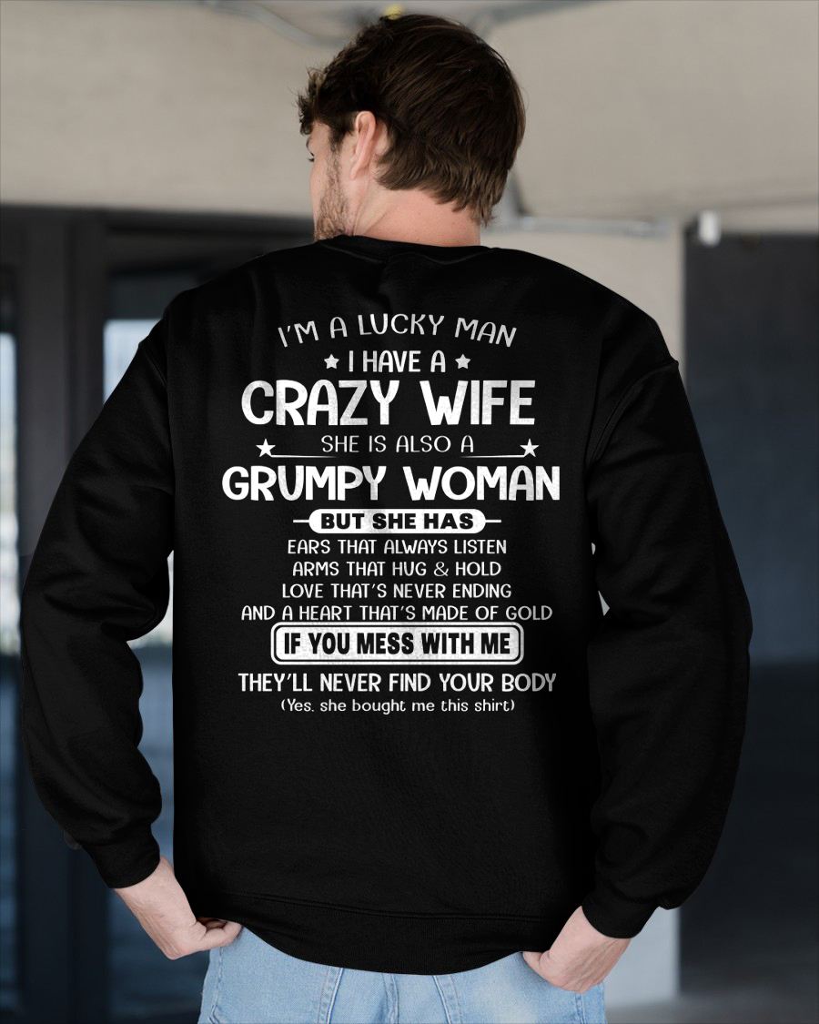 LUCKY MAN OF A GRUMPY WIFE  - GIFT FROM WIFE - TOBY00 (SKU12-277-00)