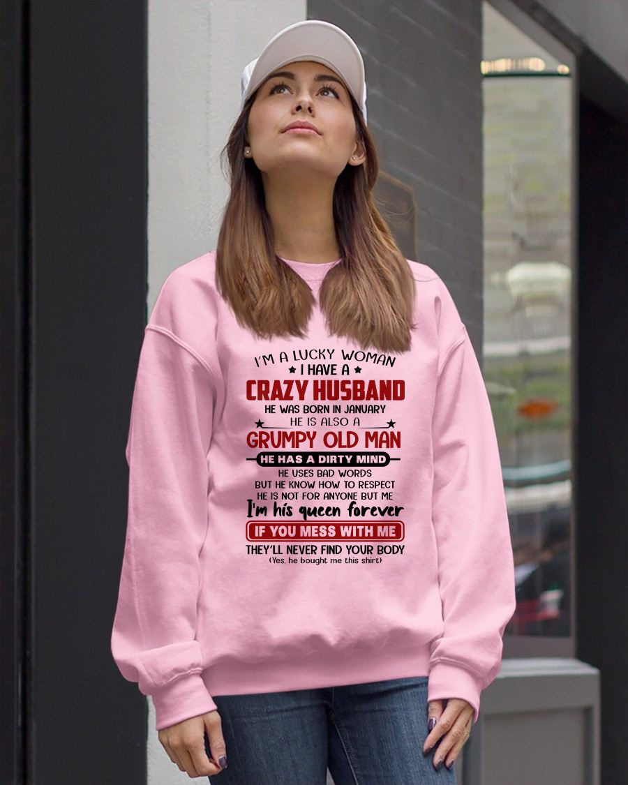 JANUARY - TO MY WIFE - I'M A LUCKY WOMAN - GIFT FROM HUSBAND - TOBY01 (SKU12-282-01)