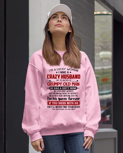 TO MY WIFE - I'M A LUCKY WOMAN - GIFT FROM HUSBAND - TOBY00 (SKU12-282-00)