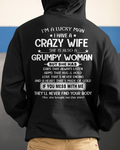 LUCKY MAN OF A GRUMPY WIFE  - GIFT FROM WIFE - TOBY00 (SKU12-277-00)