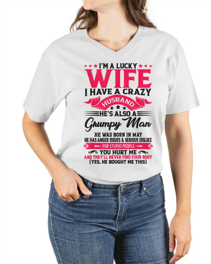 MAY - TO MY WIFE - I'M A LUCKY WIFE - GIFT FROM HUSBAND - TOBY05 (SKU10-136-05)