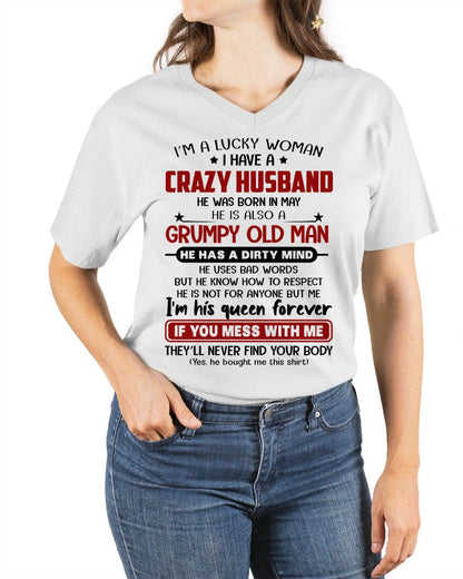 MAY - TO MY WIFE - I'M A LUCKY WOMAN - GIFT FROM HUSBAND - TOBY05 (SKU12-282-05)