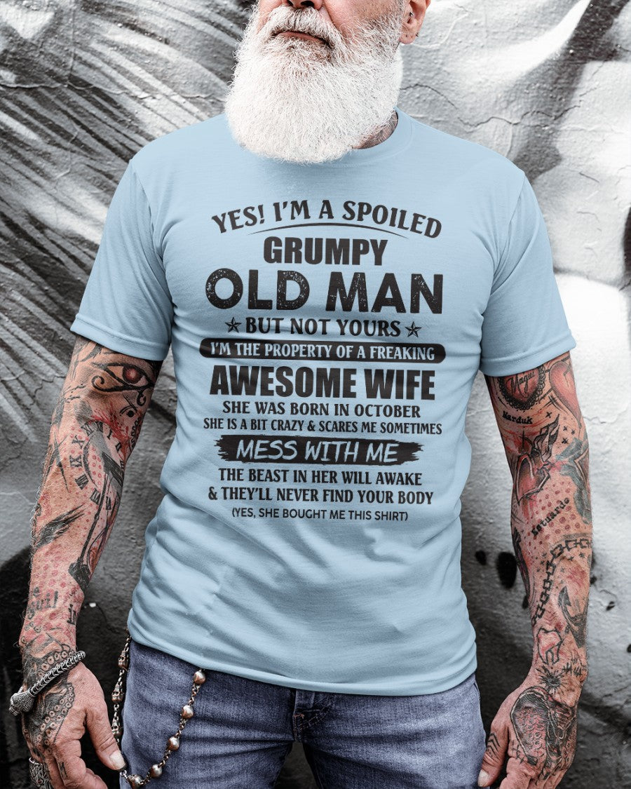 Awesome wife October - Perfect gift for your husband from wife  - TOBY10 (SKU96-68-10)