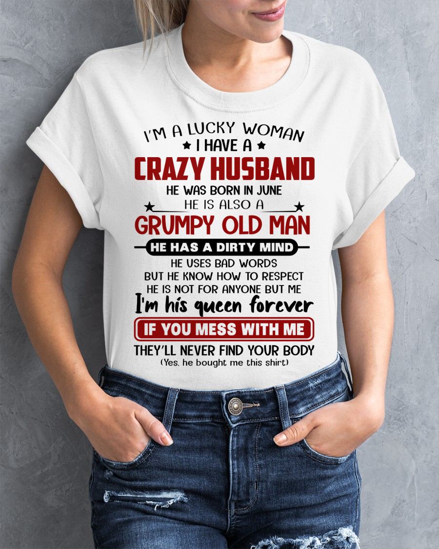 JUNE - TO MY WIFE - I'M A LUCKY WOMAN - GIFT FROM HUSBAND - TOBY06 (SKU12-282-06)