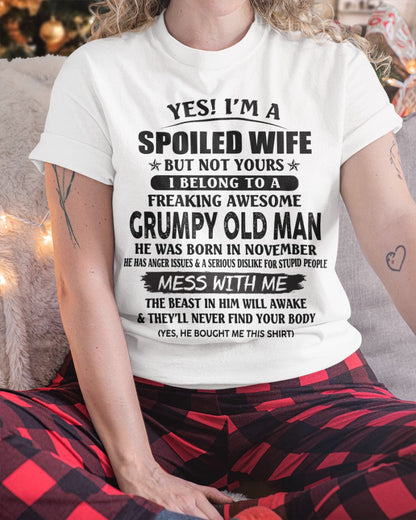 Grumpy Old Man November – Perfect gift for your wife From Husband – TOBY11 (SKU08-63-11)