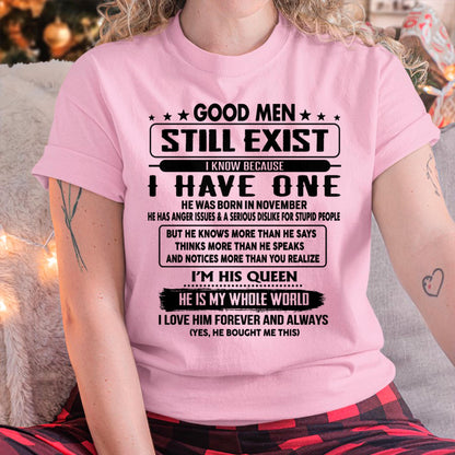 November - Good men Still Exist - gift for your girlfriend, wife from Husband - TOBY11 (SKU-GM-11)