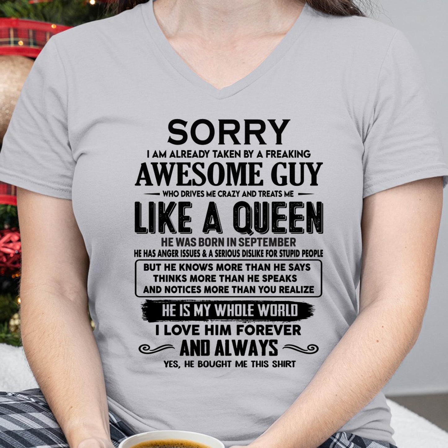 September - Sorry I am already taken by a freaking awesome guy - Gift for Wife From Husband - TOBY09 (SKU-SRG-09)